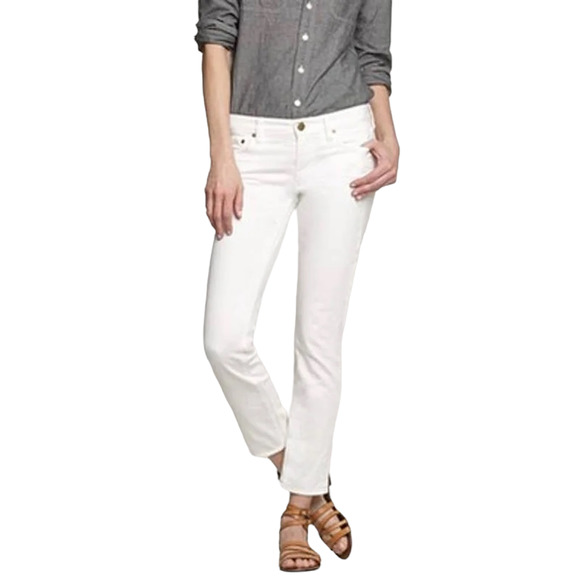 J Crew Denim - J Crew Matchstick Cropped Skinny Leg Jeans Size 31 White Slim Straight Fit